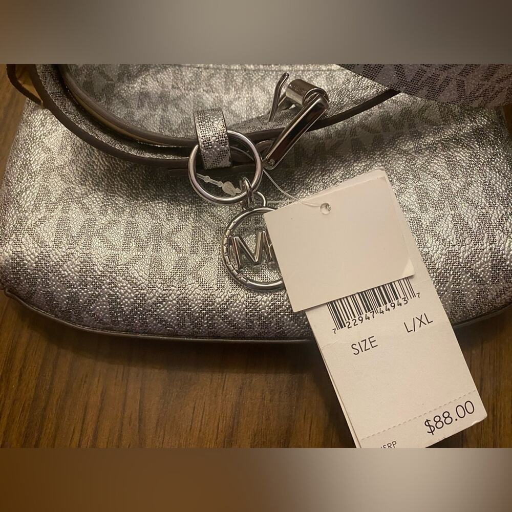 Michael Kors Silver Belt Bag/CrossBody NWT - Picture 4 of 10